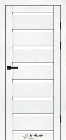 Двері Syndicat Doors PVC 103 Біла структура сатинове скло